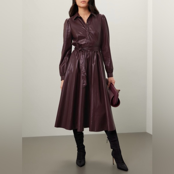 Peter Som Dresses & Skirts - Peter Som Pleated Faux Leather Dress